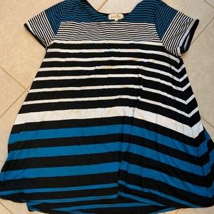 Puella Striped Tunic Top Size Small